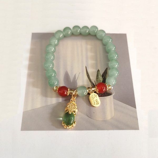 Live Broadcast Welfare Dongling Jade Pearl Ping An Buckle Bracelet Luckful Nafu Rabbit Bracelet Female Girlfriend High-end Grade Bracelet - 图片 17