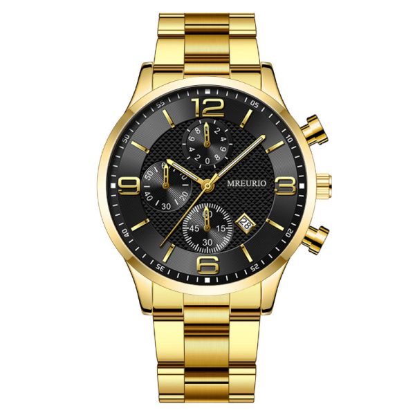 Fashion digital three-eye calendar men's watch men's watch belt men's watch - 图片 10