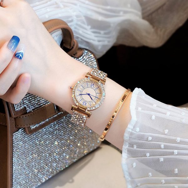 Douyin Internet celebrity full diamond ladies watch female watch quartz watch bracelet watch - 图片 4