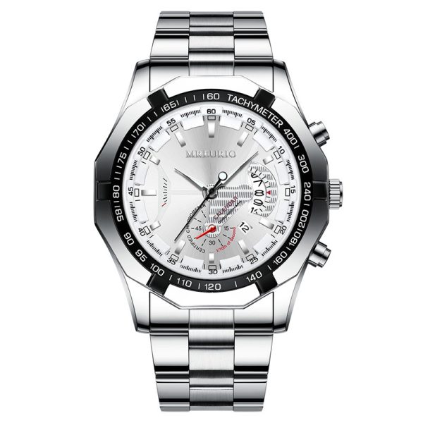 Wrist Watch Non-mechanical Watch Large Dial Men's Watch Men's Watch Super Large New Concept Calendar Creative Steel Belt One Piece - 图片 9