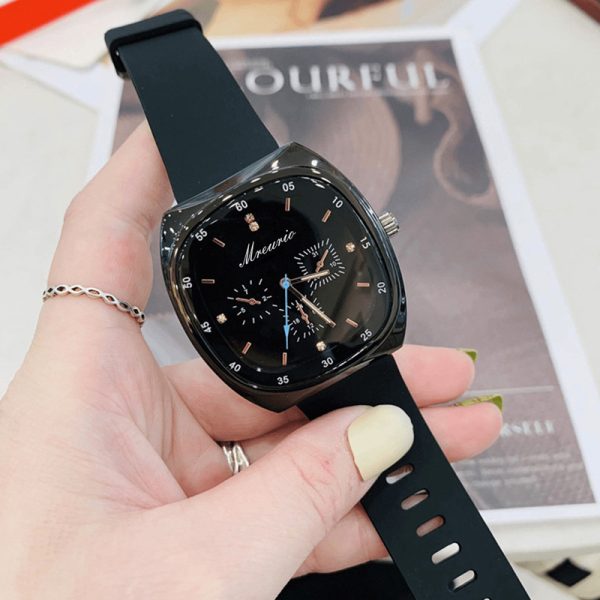 Fashion barrel silicone strap three-eye blue needle men's watch men's watch quartz watch - 图片 4