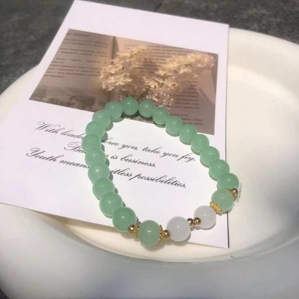 TikTok Internet Celebrity Cat's Eye Imitation Blue Moonlight Ins Niche Peace and Joy Pendant Bracelet Female Girlfriend Student Gift - 图片 69