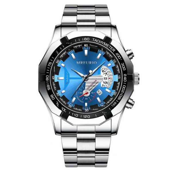 Wrist Watch Non-mechanical Watch Large Dial Men's Watch Men's Watch Super Large New Concept Calendar Creative Steel Belt One Piece - 图片 5