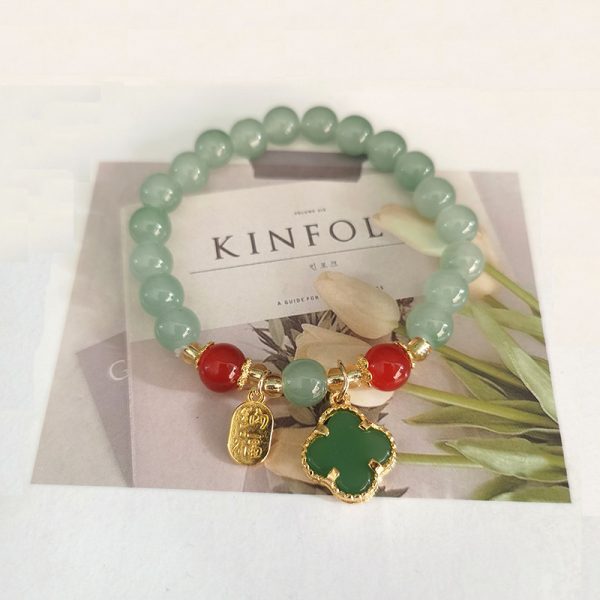 Live Broadcast Welfare Dongling Jade Pearl Ping An Buckle Bracelet Luckful Nafu Rabbit Bracelet Female Girlfriend High-end Grade Bracelet - 图片 7