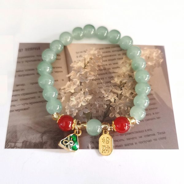Live Broadcast Welfare Dongling Jade Pearl Ping An Buckle Bracelet Luckful Nafu Rabbit Bracelet Female Girlfriend High-end Grade Bracelet - 图片 18