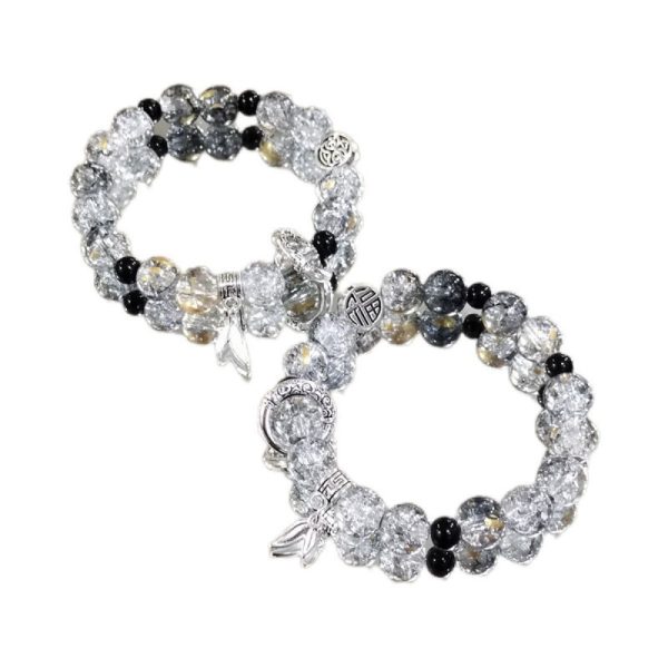New Chinese Style Ice Crack Beaded Bracelet Men's Trendy Men's High-face Value 2024 New Niche High-end Sense Running Ring Bracelet for Women - 图片 5