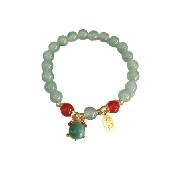 Live Broadcast Welfare Dongling Jade Pearl Ping An Buckle Bracelet Luckful Nafu Rabbit Bracelet Female Girlfriend High-end Grade Bracelet - 图片 5