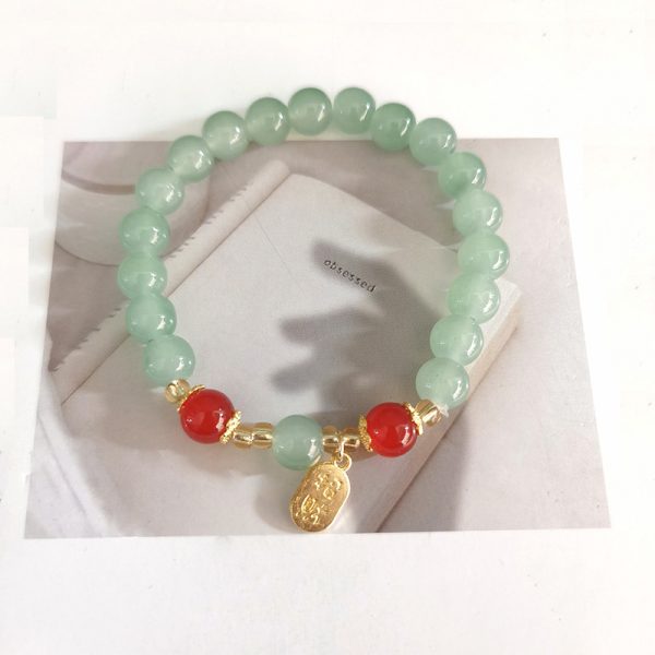 Live Broadcast Welfare Dongling Jade Pearl Ping An Buckle Bracelet Luckful Nafu Rabbit Bracelet Female Girlfriend High-end Grade Bracelet - 图片 13