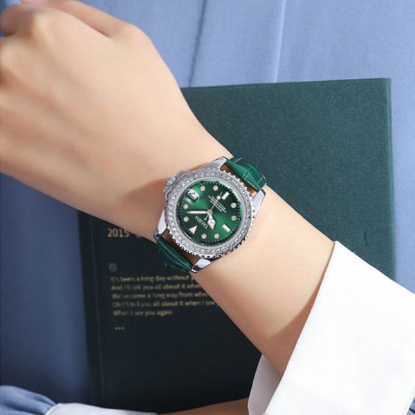 Diamond Green Submariner Ladies Watch - 图片 3