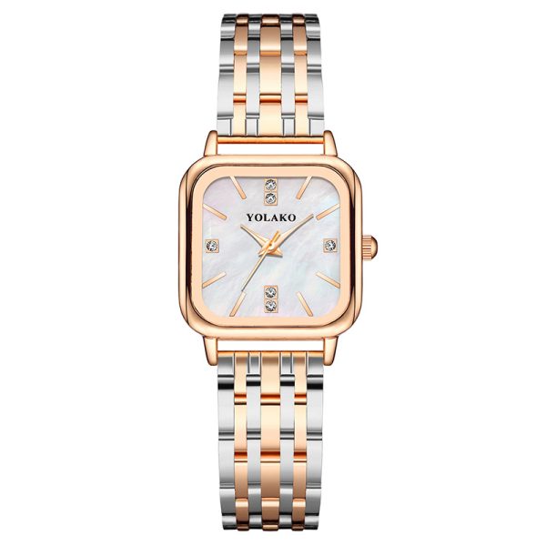 New fashion square shell dial ladies watch women's watch steel strap women's watch - 图片 9
