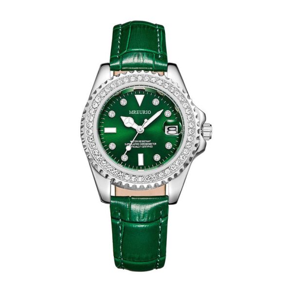 Diamond Green Submariner Ladies Watch - 图片 5