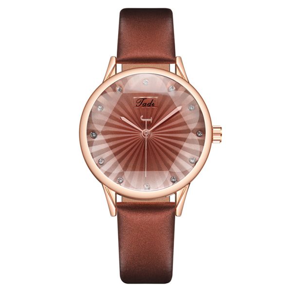 Fashion diamond ladies watch female watch quartz watch leather belt watch - 图片 11