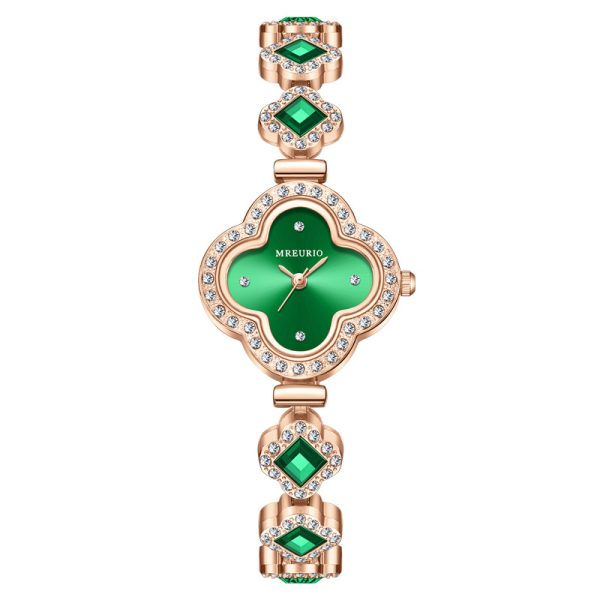 Clover quartz jade watch - 图片 9