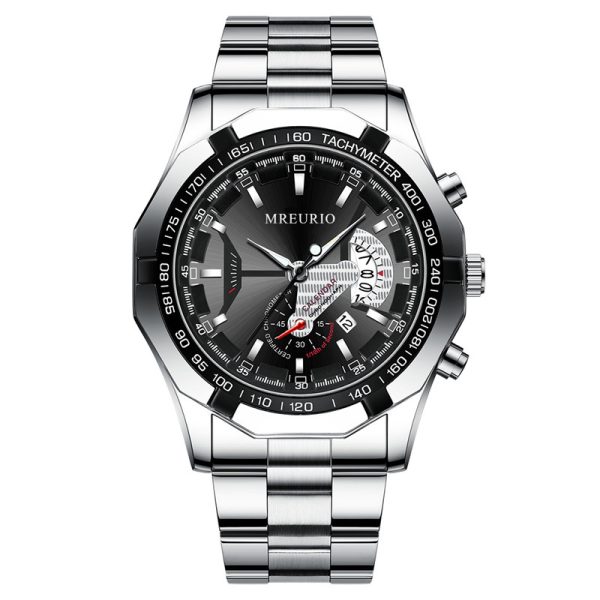 Wrist Watch Non-mechanical Watch Large Dial Men's Watch Men's Watch Super Large New Concept Calendar Creative Steel Belt One Piece - 图片 7