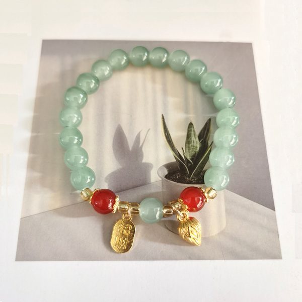 Live Broadcast Welfare Dongling Jade Pearl Ping An Buckle Bracelet Luckful Nafu Rabbit Bracelet Female Girlfriend High-end Grade Bracelet - 图片 14
