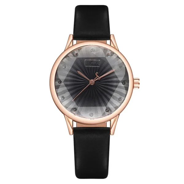 Fashion diamond ladies watch female watch quartz watch leather belt watch - 图片 2