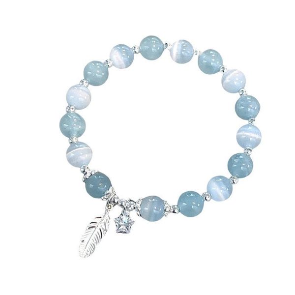2024 Explosions Star Feather Bracelet Female Ins Small White Girl Crystal Bracelet Girlfriend Gift Bracelet - 图片 5
