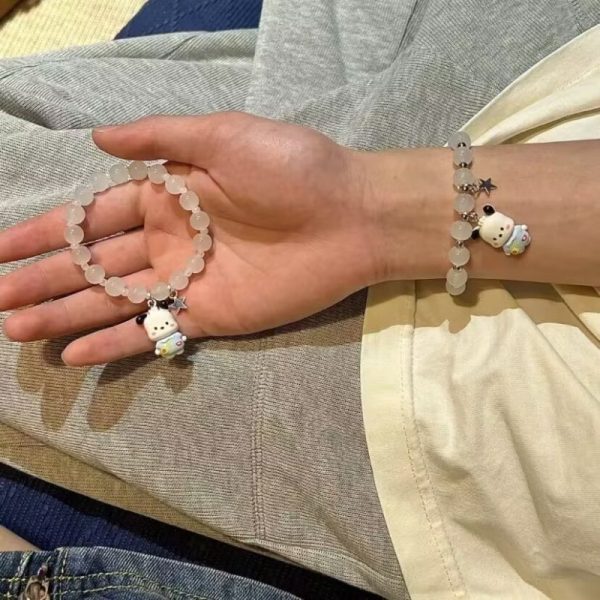 TikTok Internet Celebrity Cat's Eye Imitation Blue Moonlight Ins Niche Peace and Joy Pendant Bracelet Female Girlfriend Student Gift - 图片 44