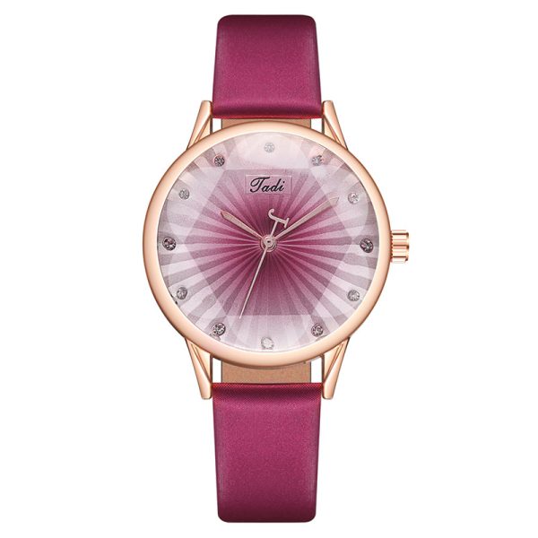 Fashion diamond ladies watch female watch quartz watch leather belt watch - 图片 12