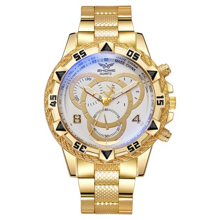 Fashion blue shiny dial men's watch men's watch quartz watch steel strap watch