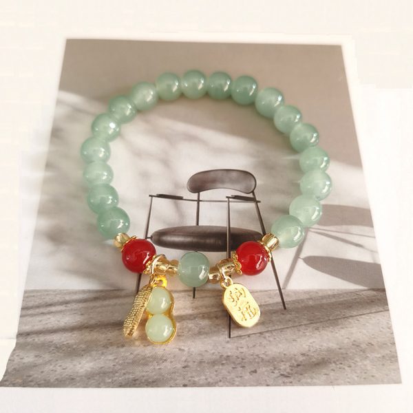 Live Broadcast Welfare Dongling Jade Pearl Ping An Buckle Bracelet Luckful Nafu Rabbit Bracelet Female Girlfriend High-end Grade Bracelet - 图片 15