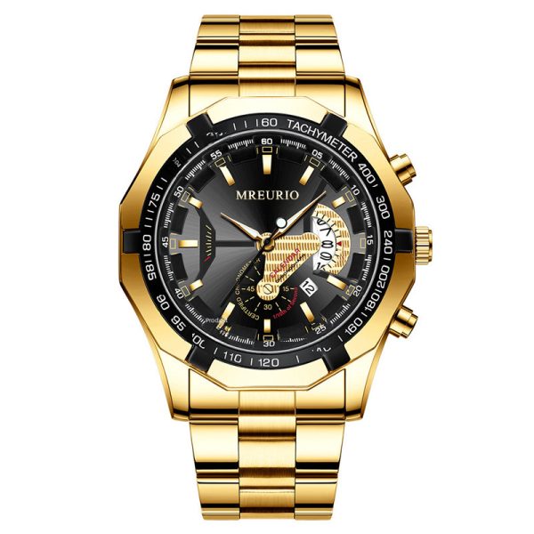 Wrist Watch Non-mechanical Watch Large Dial Men's Watch Men's Watch Super Large New Concept Calendar Creative Steel Belt One Piece - 图片 2