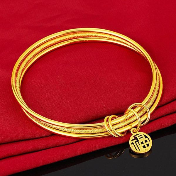 TikTok Internet Celebrity Cat's Eye Imitation Blue Moonlight Ins Niche Peace and Joy Pendant Bracelet Female Girlfriend Student Gift - 图片 30