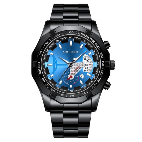 Wrist Watch Non-mechanical Watch Large Dial Men's Watch Men's Watch Super Large New Concept Calendar Creative Steel Belt One Piece - 图片 13