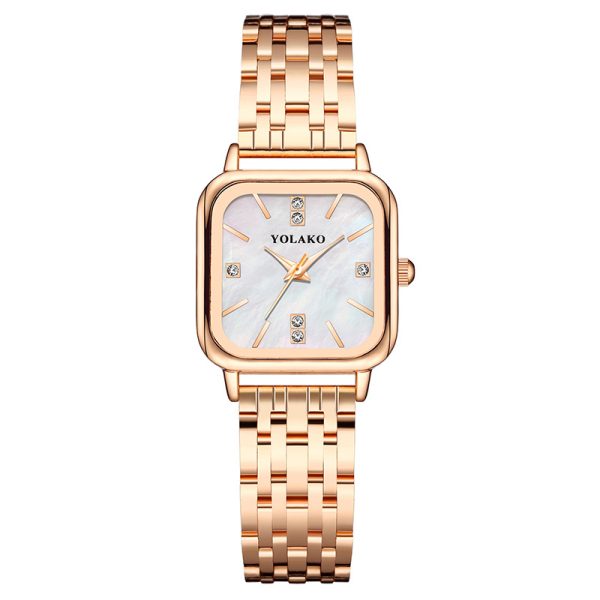 New fashion square shell dial ladies watch women's watch steel strap women's watch - 图片 8