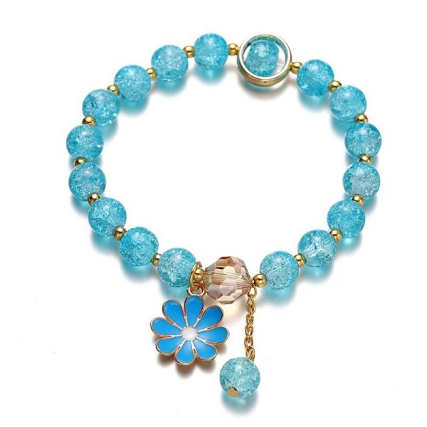 Daisy popcorn bracelet women's Joker upscale pink Crystal Sunflower Crystal bracelet - 图片 14