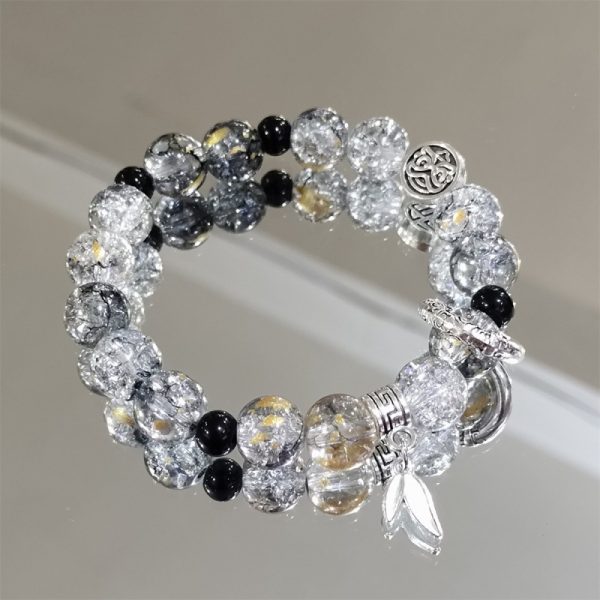 New Chinese Style Ice Crack Beaded Bracelet Men's Trendy Men's High-face Value 2024 New Niche High-end Sense Running Ring Bracelet for Women - 图片 2