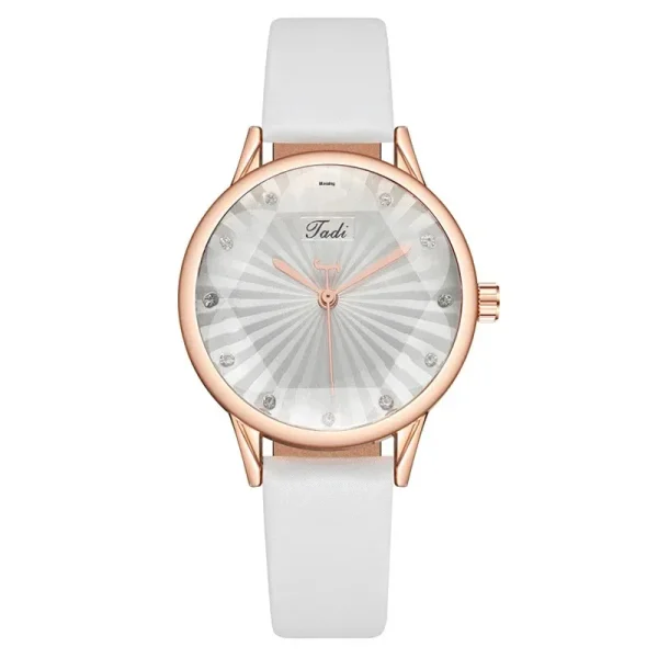 Fashion diamond ladies watch female watch quartz watch leather belt watch - 图片 3