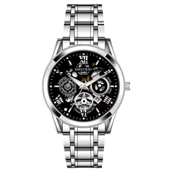 Men's Hollow Fashion Calendar Quartz Business Watch - 图片 10