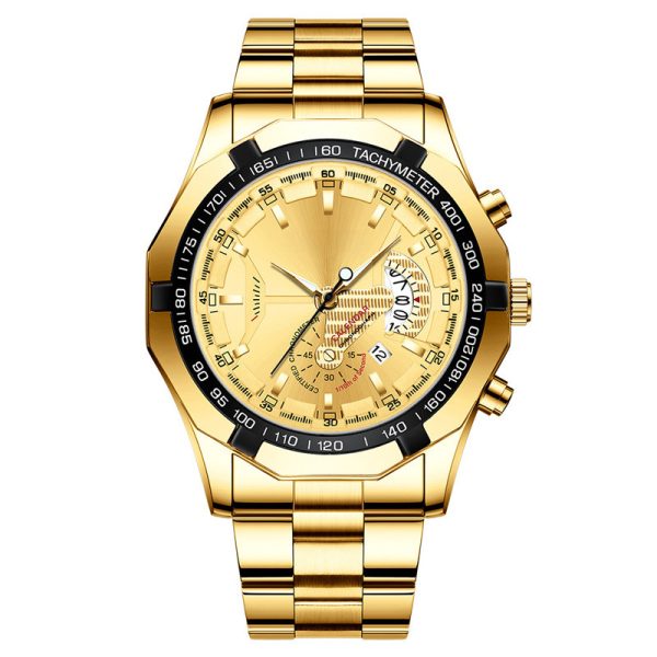 Wrist Watch Non-mechanical Watch Large Dial Men's Watch Men's Watch Super Large New Concept Calendar Creative Steel Belt One Piece - 图片 3