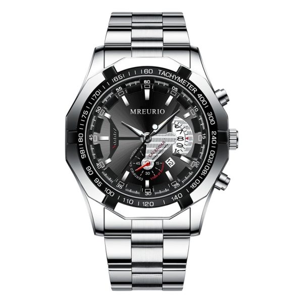 Wrist Watch Non-mechanical Watch Large Dial Men's Watch Men's Watch Super Large New Concept Calendar Creative Steel Belt One Piece