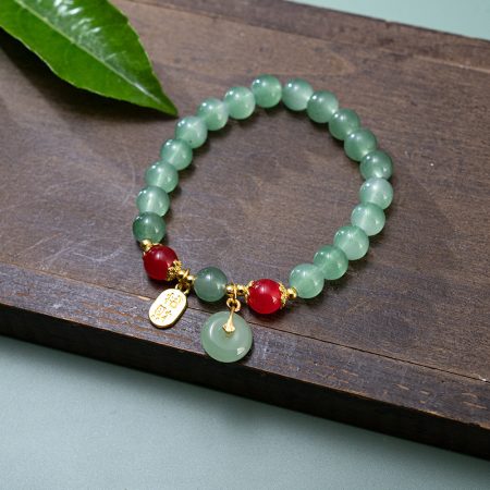 Live Broadcast Welfare Dongling Jade Pearl Ping An Buckle Bracelet Luckful Nafu Rabbit Bracelet Female Girlfriend High-end Grade Bracelet