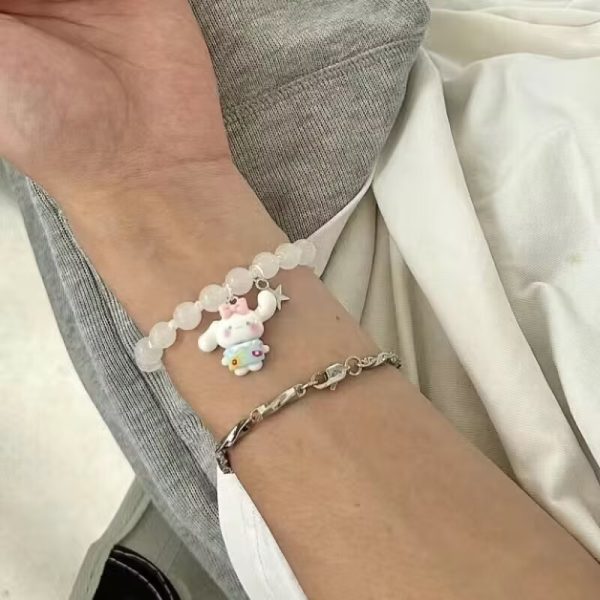 TikTok Internet Celebrity Cat's Eye Imitation Blue Moonlight Ins Niche Peace and Joy Pendant Bracelet Female Girlfriend Student Gift - 图片 42