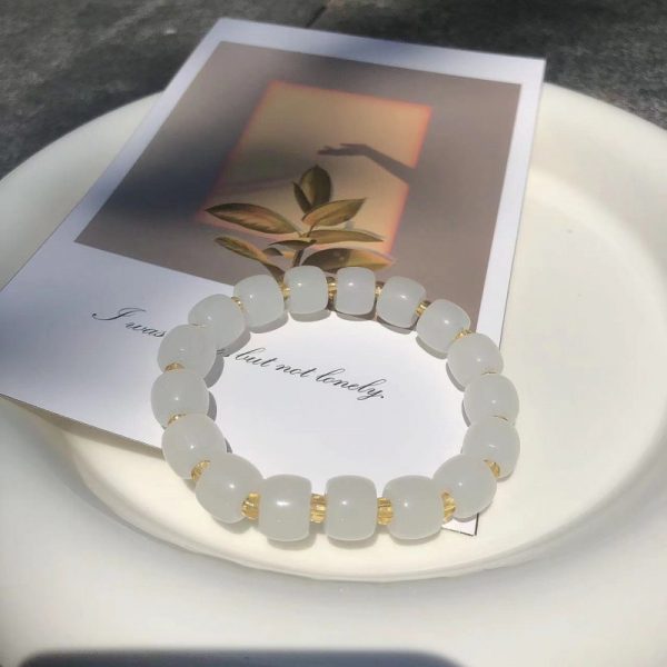 TikTok Internet Celebrity Cat's Eye Imitation Blue Moonlight Ins Niche Peace and Joy Pendant Bracelet Female Girlfriend Student Gift - 图片 76