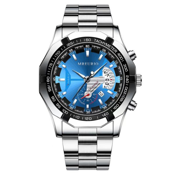 Wrist Watch Non-mechanical Watch Large Dial Men's Watch Men's Watch Super Large New Concept Calendar Creative Steel Belt One Piece - 图片 8