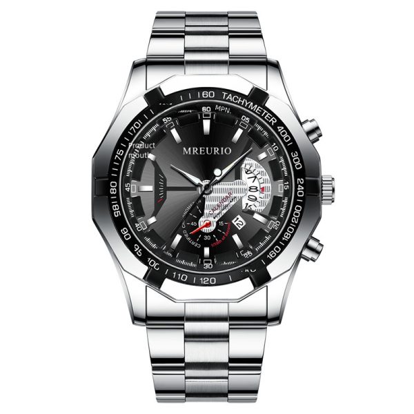 Wrist Watch Non-mechanical Watch Large Dial Men's Watch Men's Watch Super Large New Concept Calendar Creative Steel Belt One Piece - 图片 6