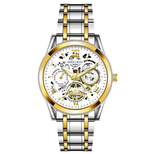 Men's Hollow Fashion Calendar Quartz Business Watch - 图片 8