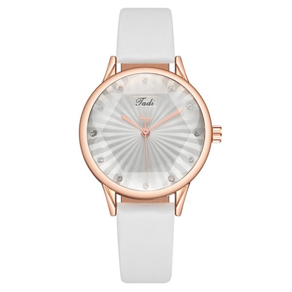 Fashion diamond ladies watch female watch quartz watch leather belt watch - 图片 6