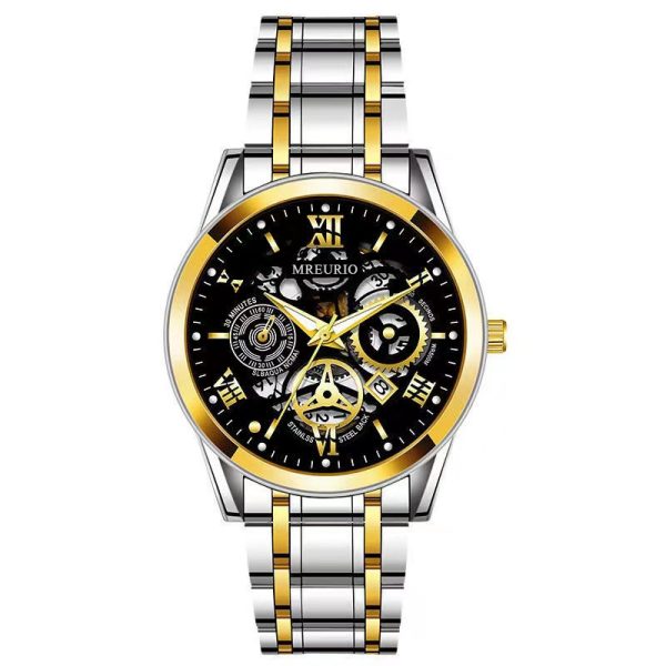 Men's Hollow Fashion Calendar Quartz Business Watch - 图片 7