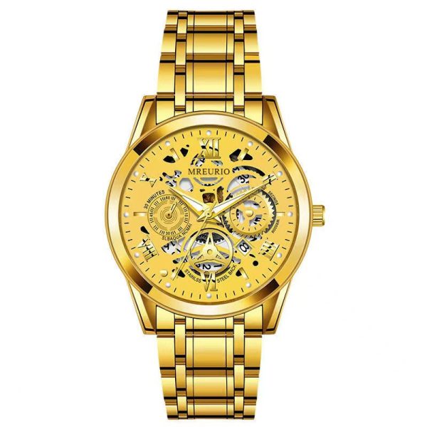 Men's Hollow Fashion Calendar Quartz Business Watch - 图片 5