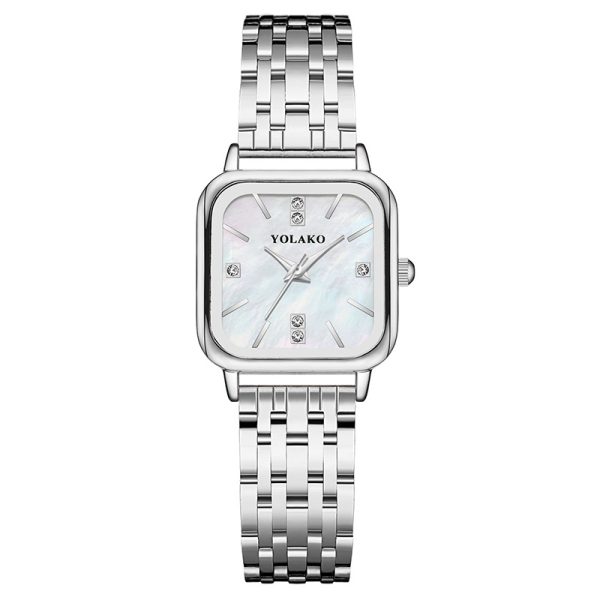 New fashion square shell dial ladies watch women's watch steel strap women's watch - 图片 7