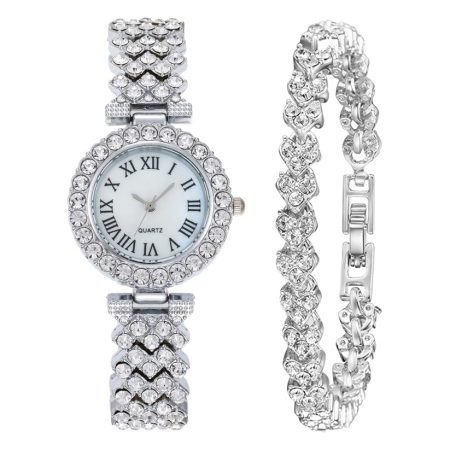 Fashion diamond ladies watch female watch Roman quartz watch bracelet watch