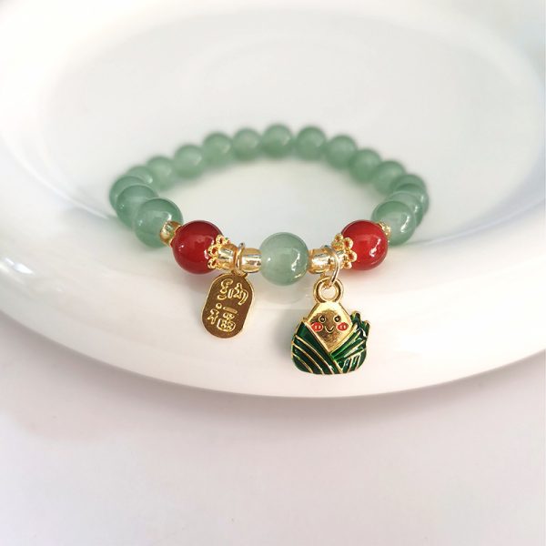 TikTok Internet Celebrity Cat's Eye Imitation Blue Moonlight Ins Niche Peace and Joy Pendant Bracelet Female Girlfriend Student Gift - 图片 26