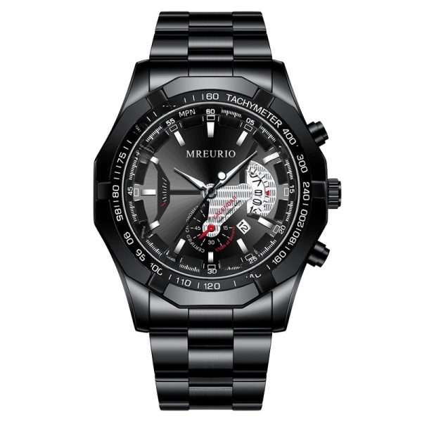 Wrist Watch Non-mechanical Watch Large Dial Men's Watch Men's Watch Super Large New Concept Calendar Creative Steel Belt One Piece - 图片 4
