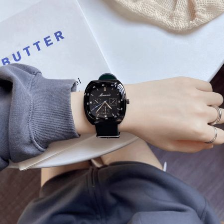 Fashion barrel silicone strap three-eye blue needle men's watch men's watch quartz watch