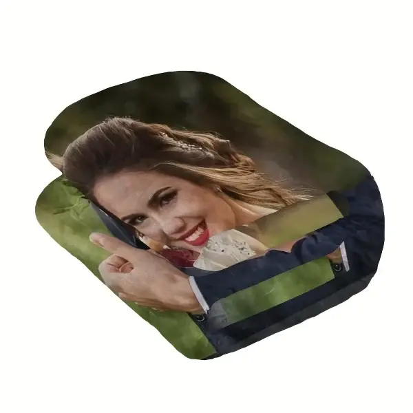 1pc Personalized Photo Flannel Throw Blanket - Custom Photo/Text Insert - Soft Plush All-Season Blanket for Couch, Bed, Camping, Office, Pet - Ideal Gift for Anniversary, Birthday, Housewarming - Upload Your Own Picture!, Custom Blanket, Contemporary Design, Durable Comfort - 图片 4